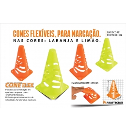 CONE ESPORTIVO  FLEXÍVEL 10 UNIDADES PROTTECTOR