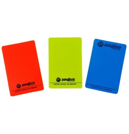 Cartão Árbitro Amarelo + Vermelho + Azul