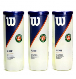 Bola de Tênis Wilson Roland Garros (Pack c/ 3 Tubos)
