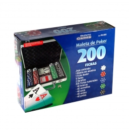 Maleta de Poker 200 Fichas Western