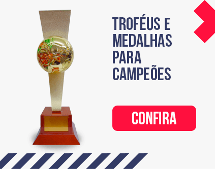 Troféus e medalhas para campeões