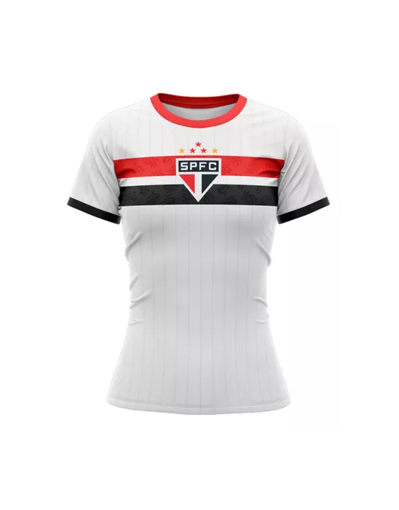 Camiseta São Paulo Braziline Feminina Stencil
