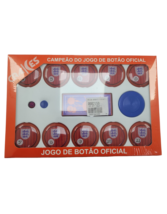 Jogo de Botão Inglaterra Crakes